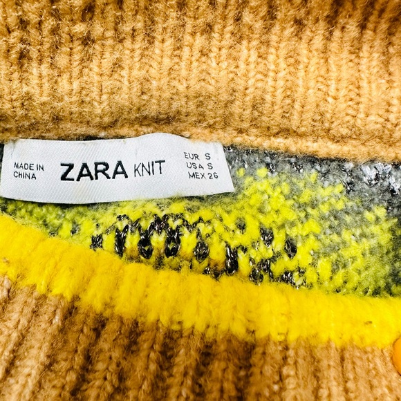 ZARA Knit Women Multicolor with Silver Glittered and Blended Fabrics Size Small - Picture 6 of 7